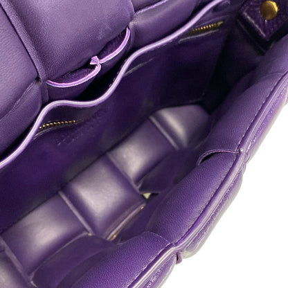 Bottega Veneta Shoulder Bag Padded Cassette Purple Leather — view 7