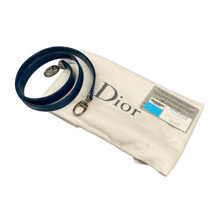 Dior Handbag Lady Bag Blue Leather — view 8
