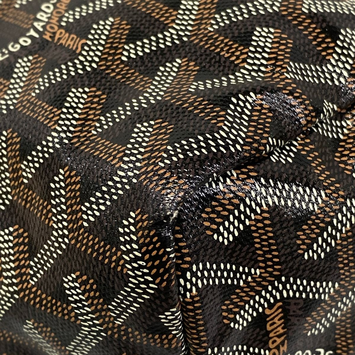 Goyard Tote Saint Louis GM Black Brown Leather — view 6