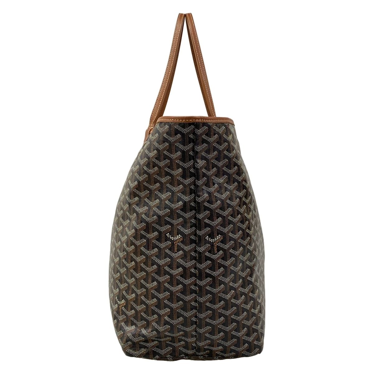 Goyard Tote Saint Louis GM Black Brown Leather — view 4