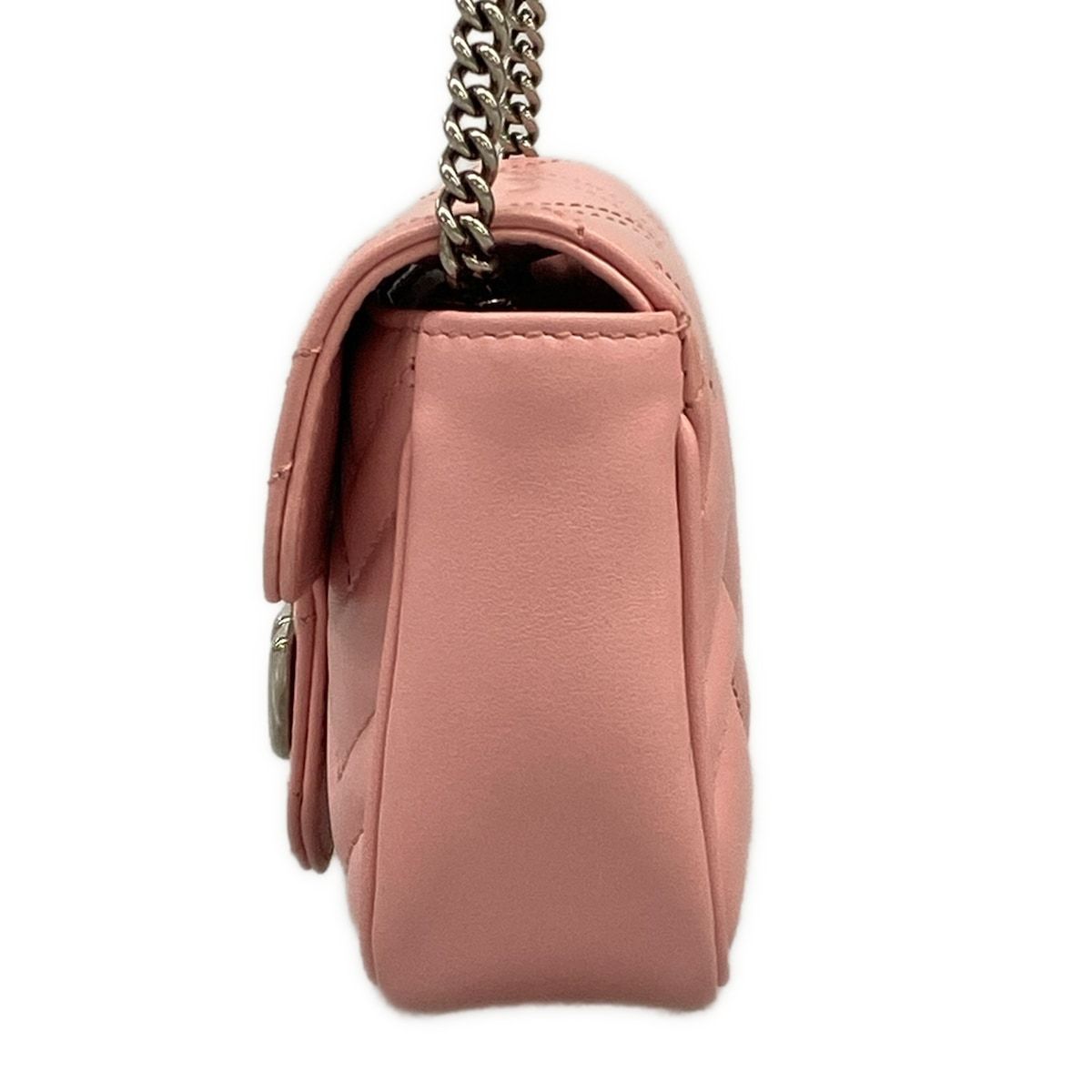 Gucci Shoulder Bag GG Marmont Pink Chain Leather — view 4