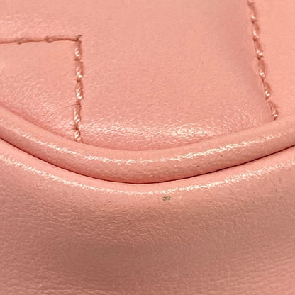 Gucci Shoulder Bag GG Marmont Pink Chain Leather — view 6