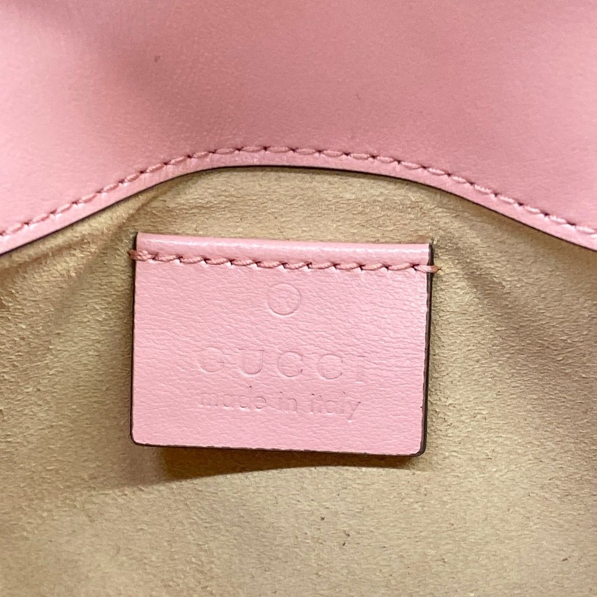 Gucci Shoulder Bag GG Marmont Pink Chain Leather — view 8