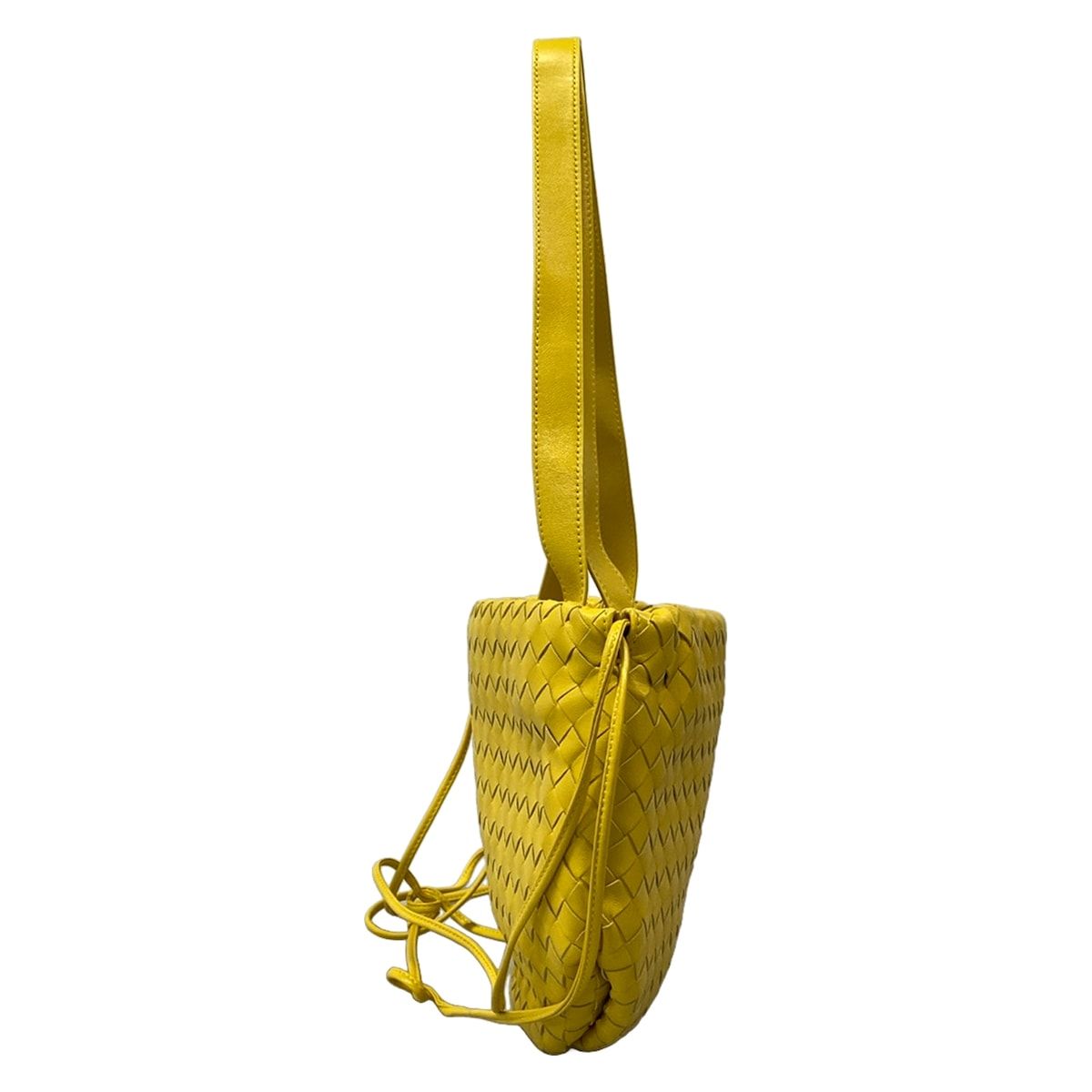 Bottega Veneta Shoulder Bag Intrecciato Yellow Leather — view 4