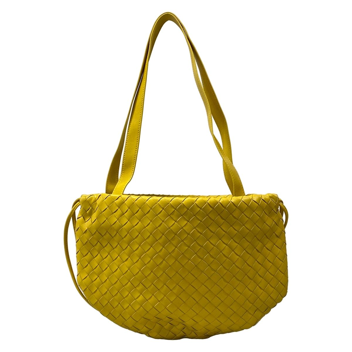 Bottega Veneta Shoulder Bag Intrecciato Yellow Leather — view 3