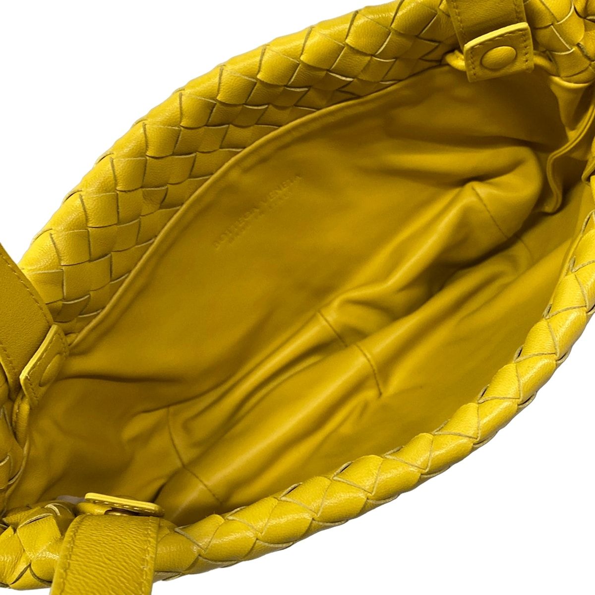 Bottega Veneta Shoulder Bag Intrecciato Yellow Leather — view 7
