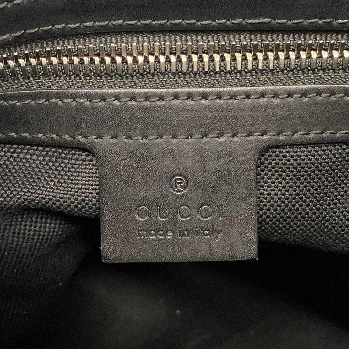 Gucci Shoulder Bag GG Plus Supreme Dark Gray Leather — view 8