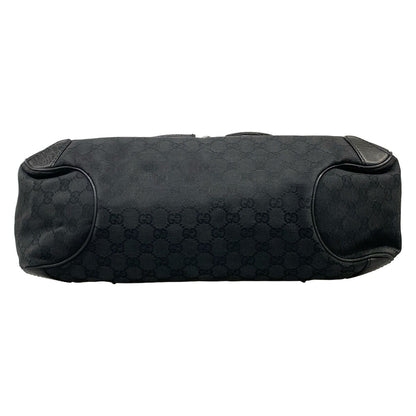 Gucci Handbag Horsebit GG Pattern Black Leather — view 5