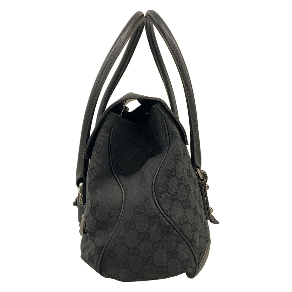 Gucci Handbag Horsebit GG Pattern Black Leather — view 2