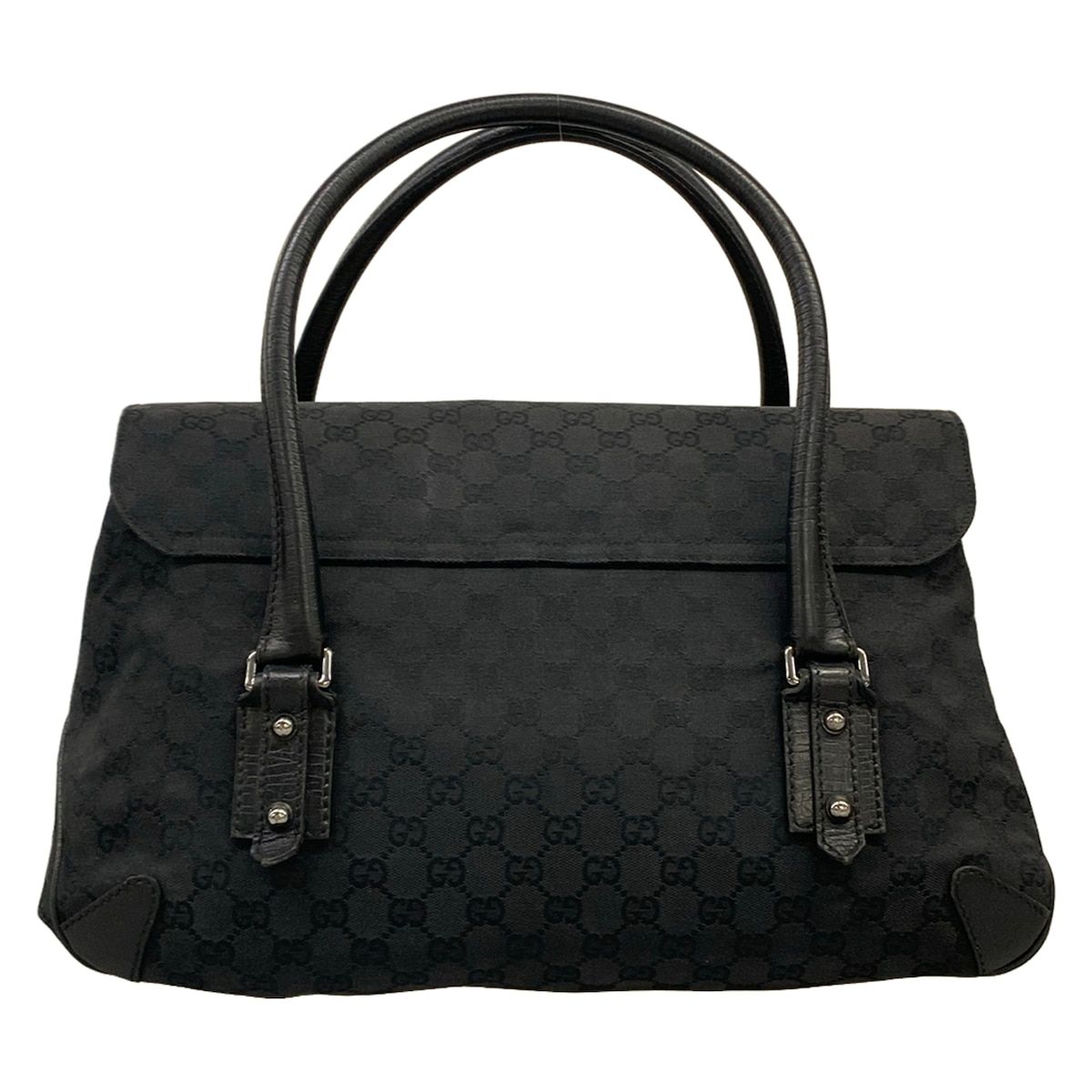 Gucci Handbag Horsebit GG Pattern Black Leather — view 3