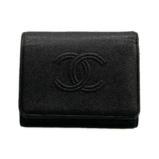 Chanel Trifold Wallet Black