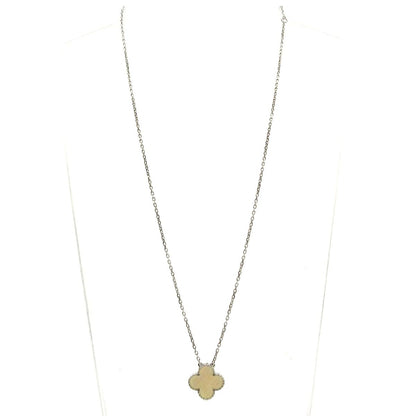 Van Cleef & Arpels Necklace Vintage Alhambra 18k White Gold Mother of Pearl — view 2