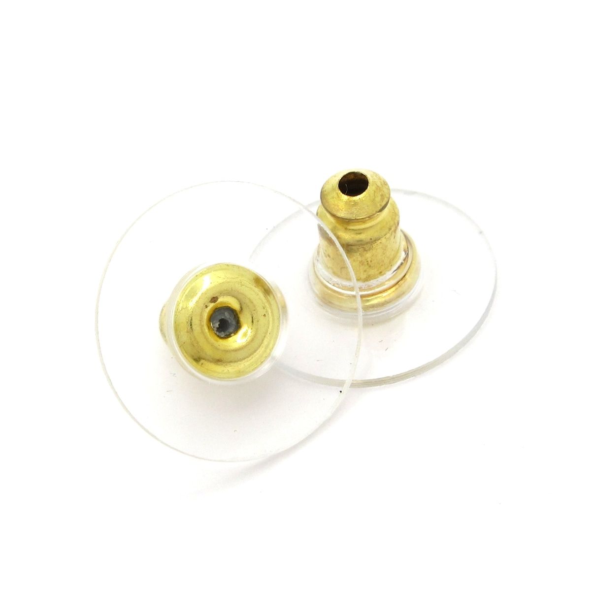 Chanel Earrings CC Logo Gold Light Blue — view 6