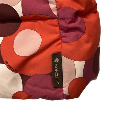 Moncler Down Vest 1 S Red Pink Multi Dot Pattern Autumn Winter — view 6