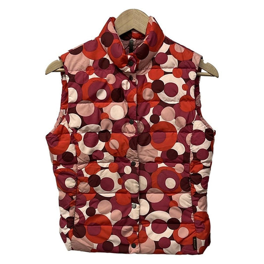 Moncler Down Vest 1 S Red Pink Multi Dot Pattern Autumn Winter