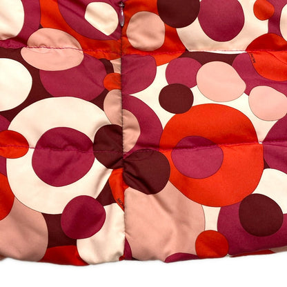 Moncler Down Vest 1 S Red Pink Multi Dot Pattern Autumn Winter — view 8