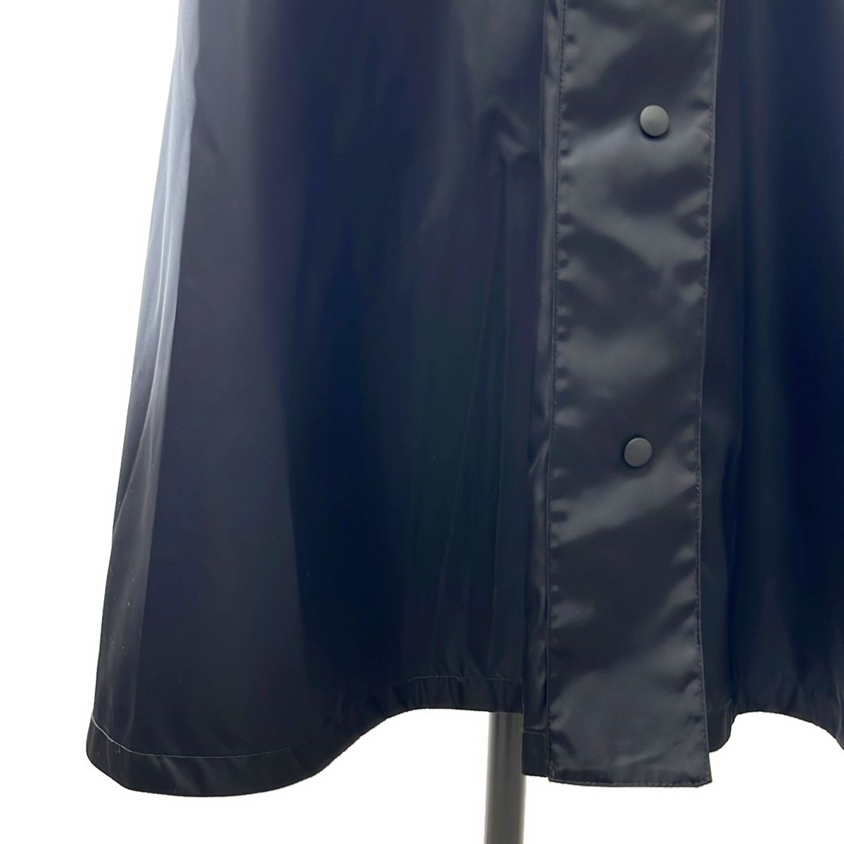 Prada Re-Nylon Triangle Logo Long Coat 36 Black — view 3
