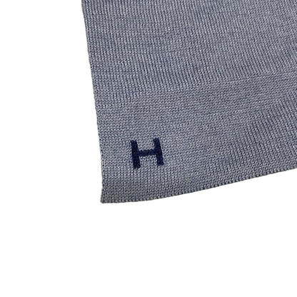 Hermes Scarf le Tour Light Blue Navy Cashmere Silk — view 3