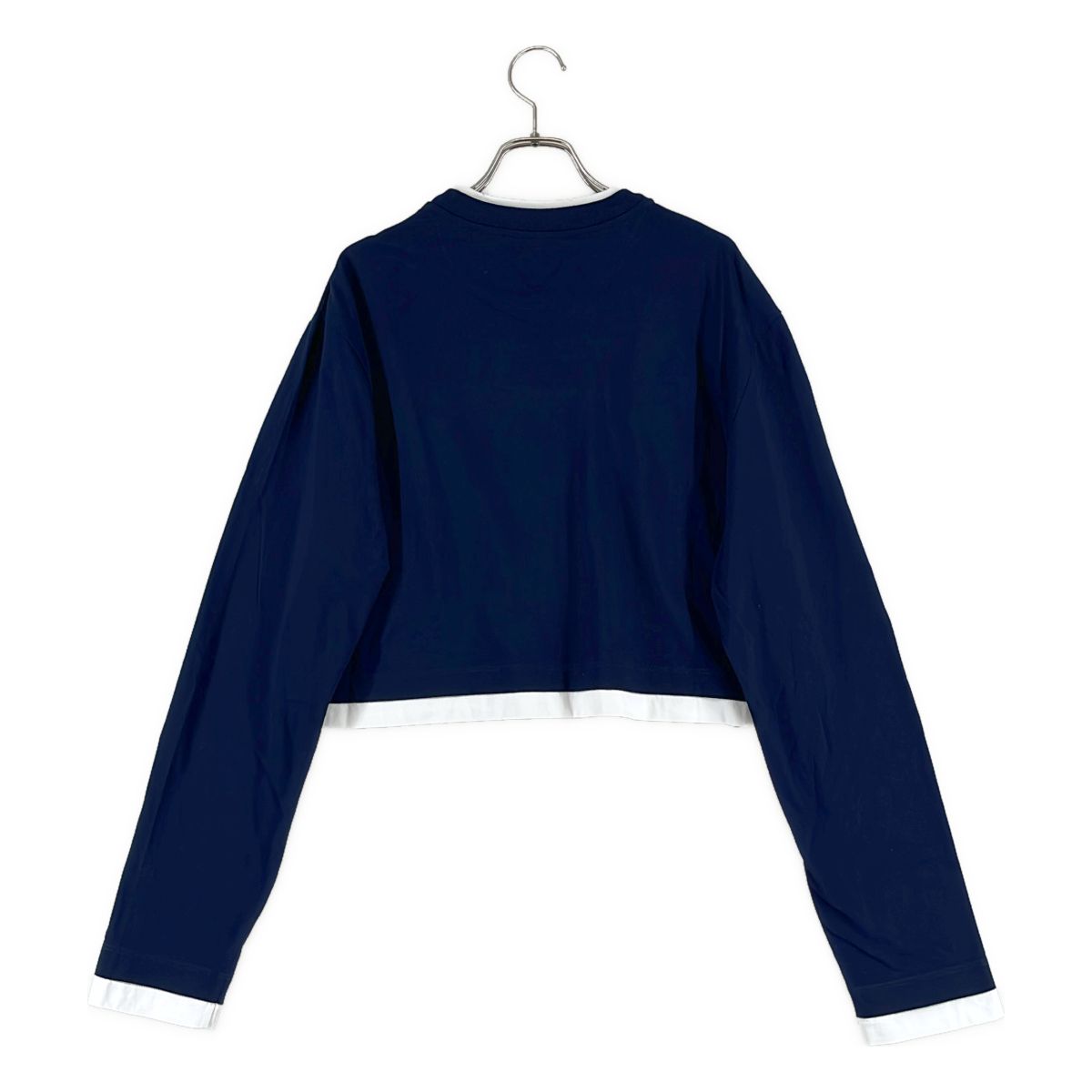 Prada Fabric Triangle Logo Top XS Navy White — view 4