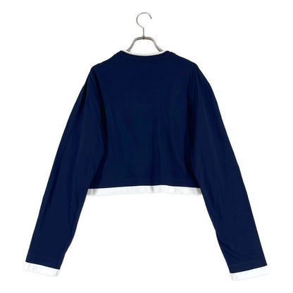 Prada Fabric Triangle Logo Top XS Navy White — view 4