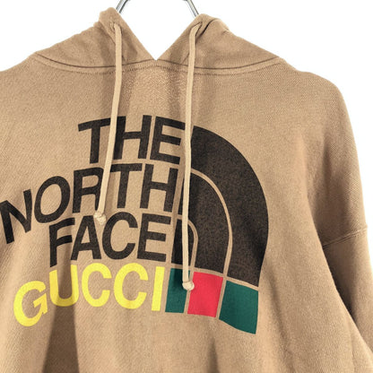 Gucci the North Face Logo Sweatshirt Hoodie XS Brown — view 2