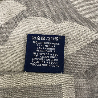 Hermes Shawl Light Gray Wool Scarf — view 3