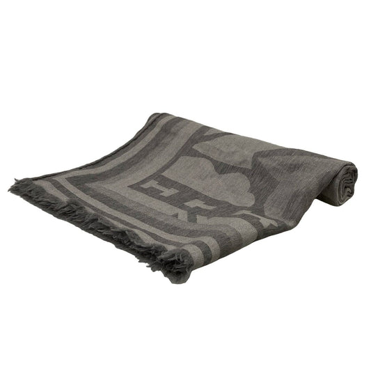 Hermes Shawl Light Gray Wool Scarf