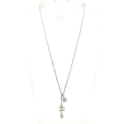 Chanel Necklace Silver CC Logo Star — view 2