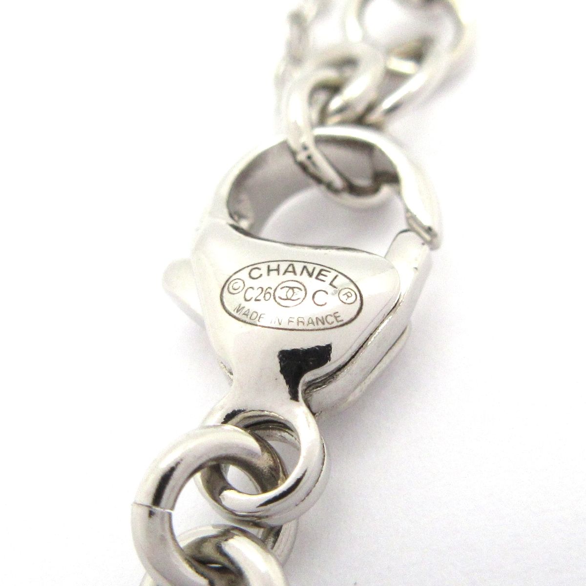 Chanel Necklace Silver CC Logo Star — view 5
