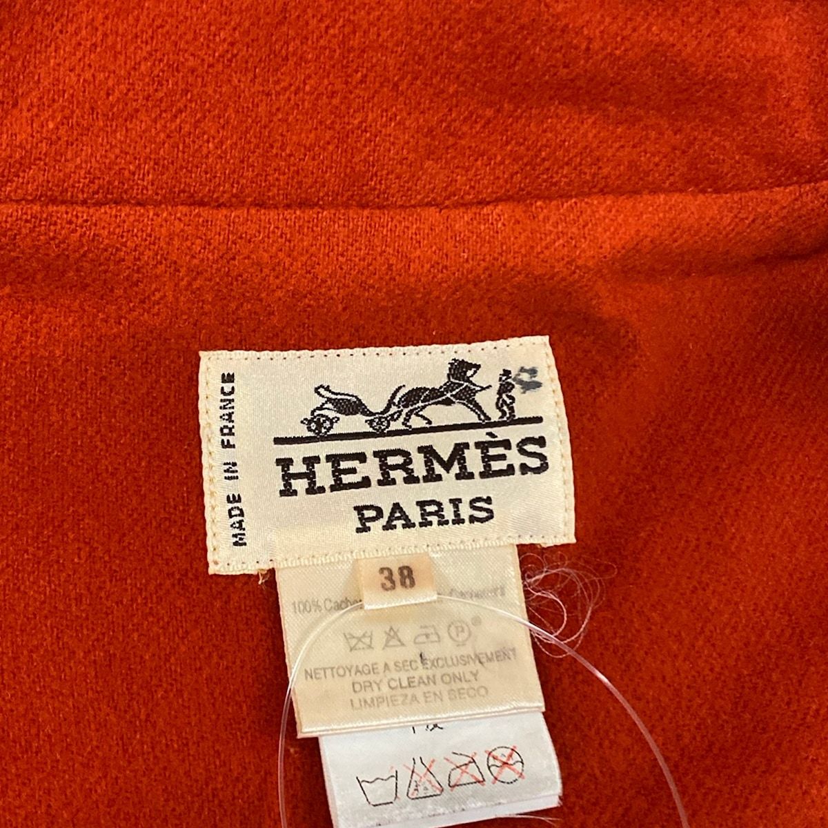 Hermes Coat 38 M Red Long Sleeve Winter Wool — view 3