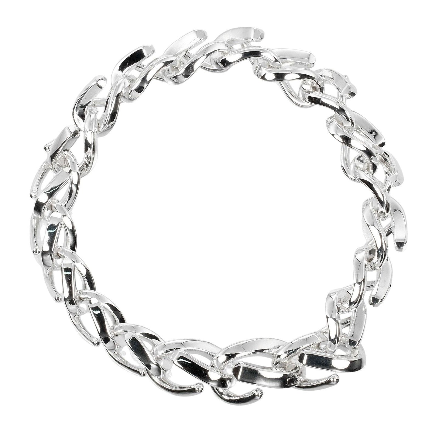 Tiffany & Co Forge Midi Amlink High Polish 17 cm 925 Sterling Silver Bracelet