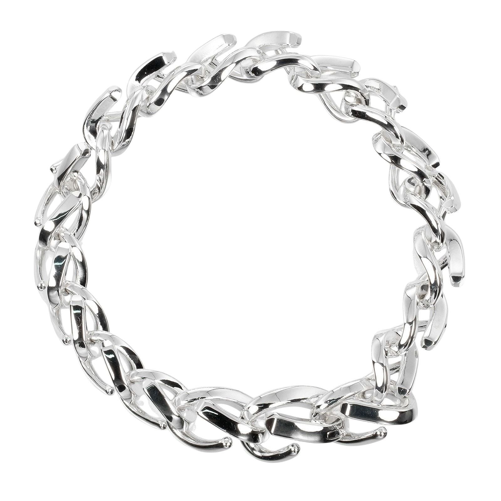 Tiffany & Co Forge Midi Amlink High Polish 17 cm 925 Sterling Silver Bracelet