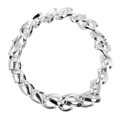 Tiffany & Co Forge Midi Amlink High Polish 17 cm 925 Sterling Silver Bracelet