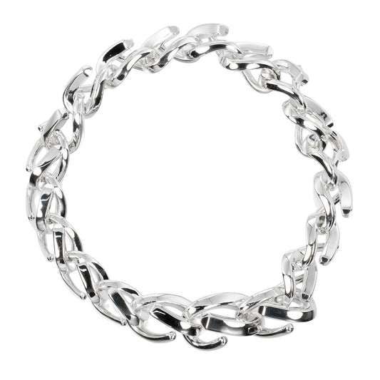 Tiffany & Co Forge Midi Amlink High Polish 17 cm 925 Sterling Silver Bracelet