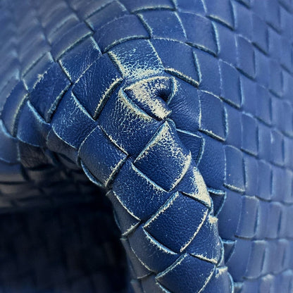 Bottega Veneta Tote Intrecciato Blue Leather — view 6