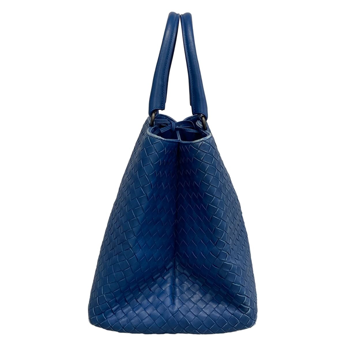 Bottega Veneta Tote Intrecciato Blue Leather — view 4