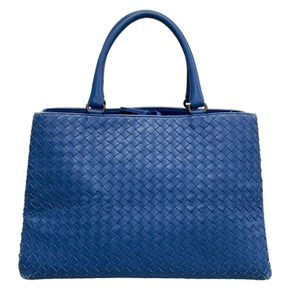 Bottega Veneta Tote Intrecciato Blue Leather — view 3