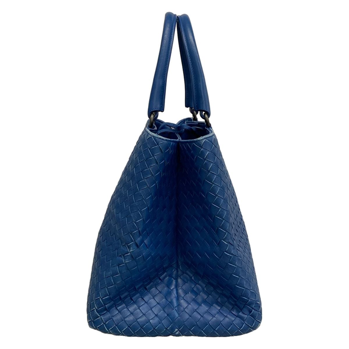 Bottega Veneta Tote Intrecciato Blue Leather — view 2