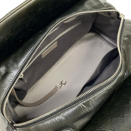 Chanel Handbag Quilted Black Chain Shoulder Silver — view 7