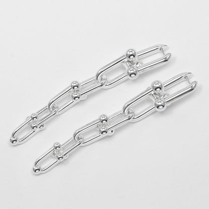 Tiffany & Co Graduated Link 925 Sterling Silver Earrings — view 8