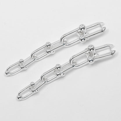 Tiffany & Co Graduated Link 925 Sterling Silver Earrings — view 6