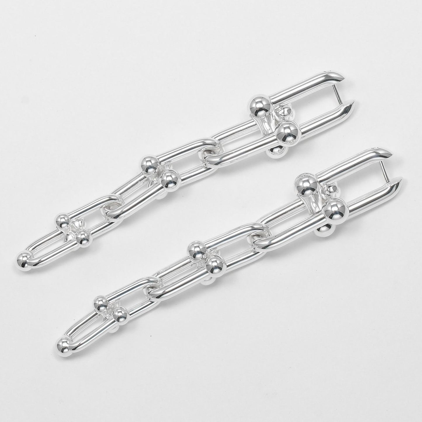Tiffany & Co Graduated Link 925 Sterling Silver Earrings — view 7