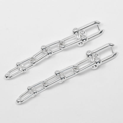Tiffany & Co Graduated Link 925 Sterling Silver Earrings — view 7