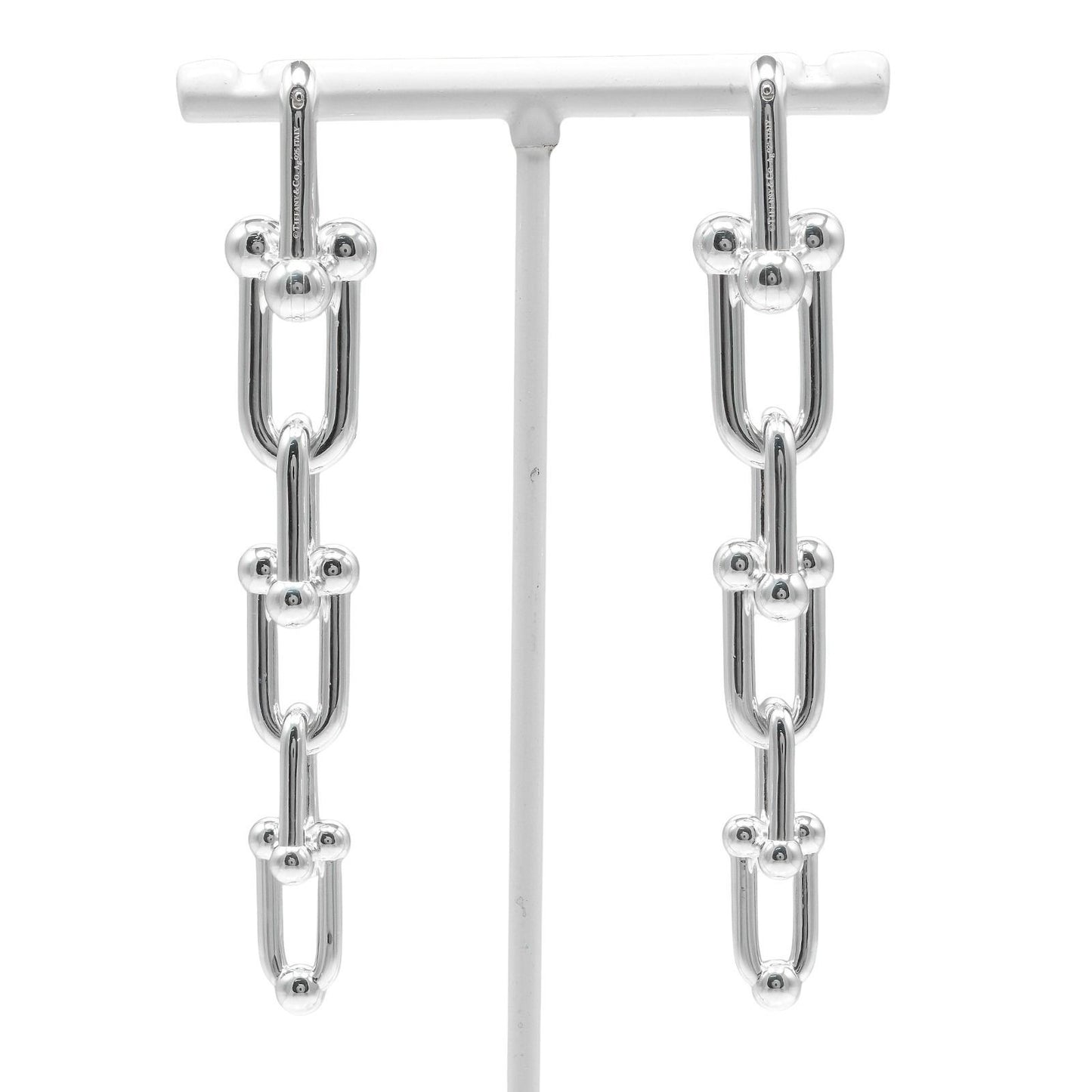 Tiffany & Co Graduated Link 925 Sterling Silver Earrings — view 3