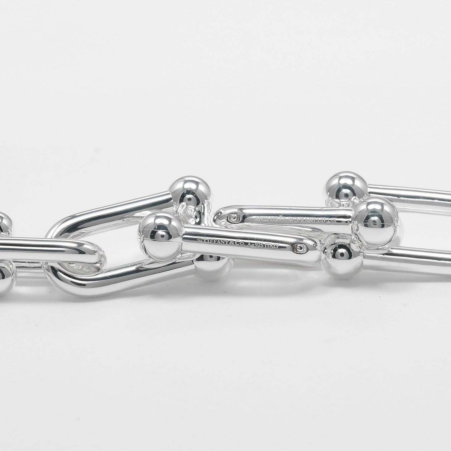 Tiffany & Co Graduated Link 925 Sterling Silver Earrings — view 4