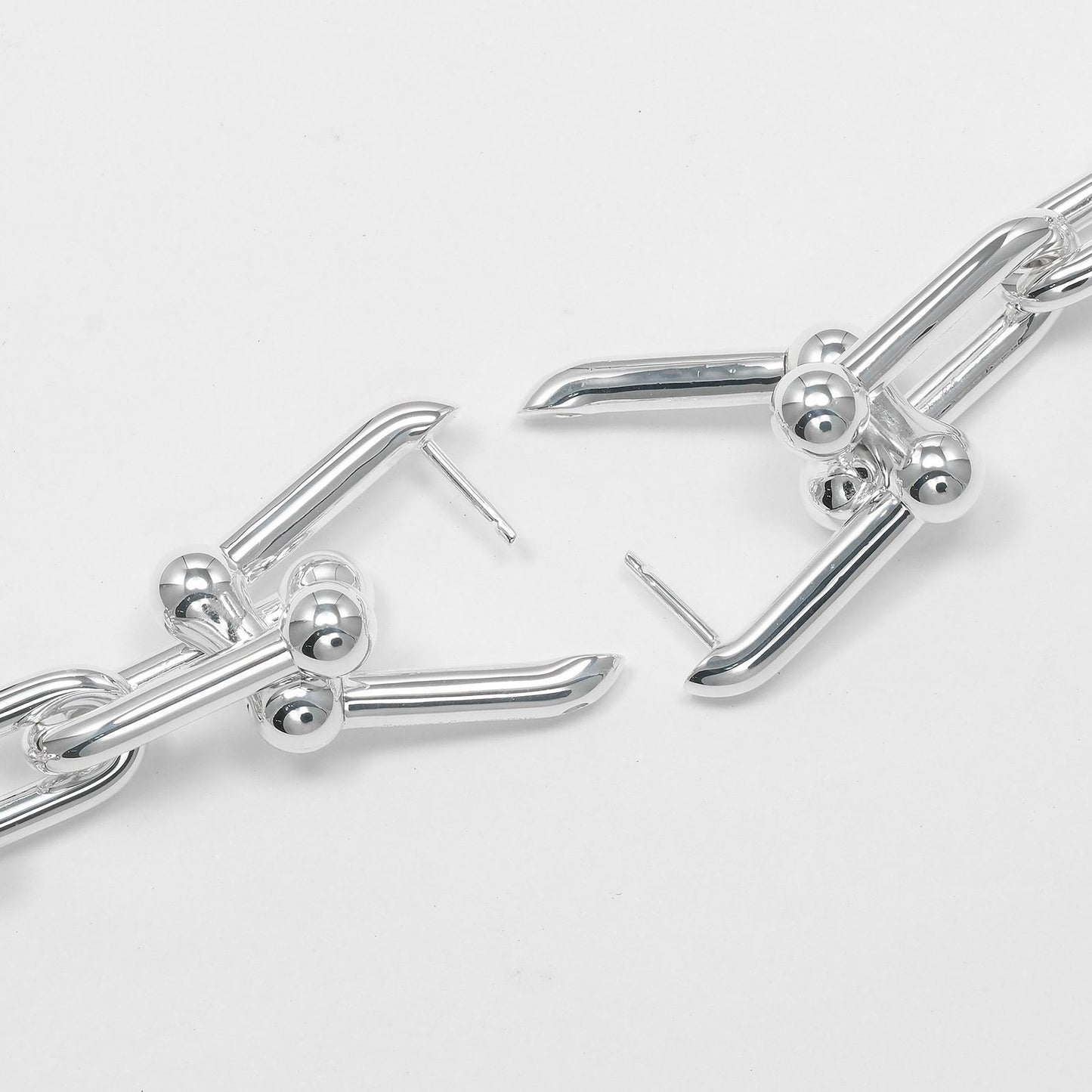 Tiffany & Co Graduated Link 925 Sterling Silver Earrings — view 5