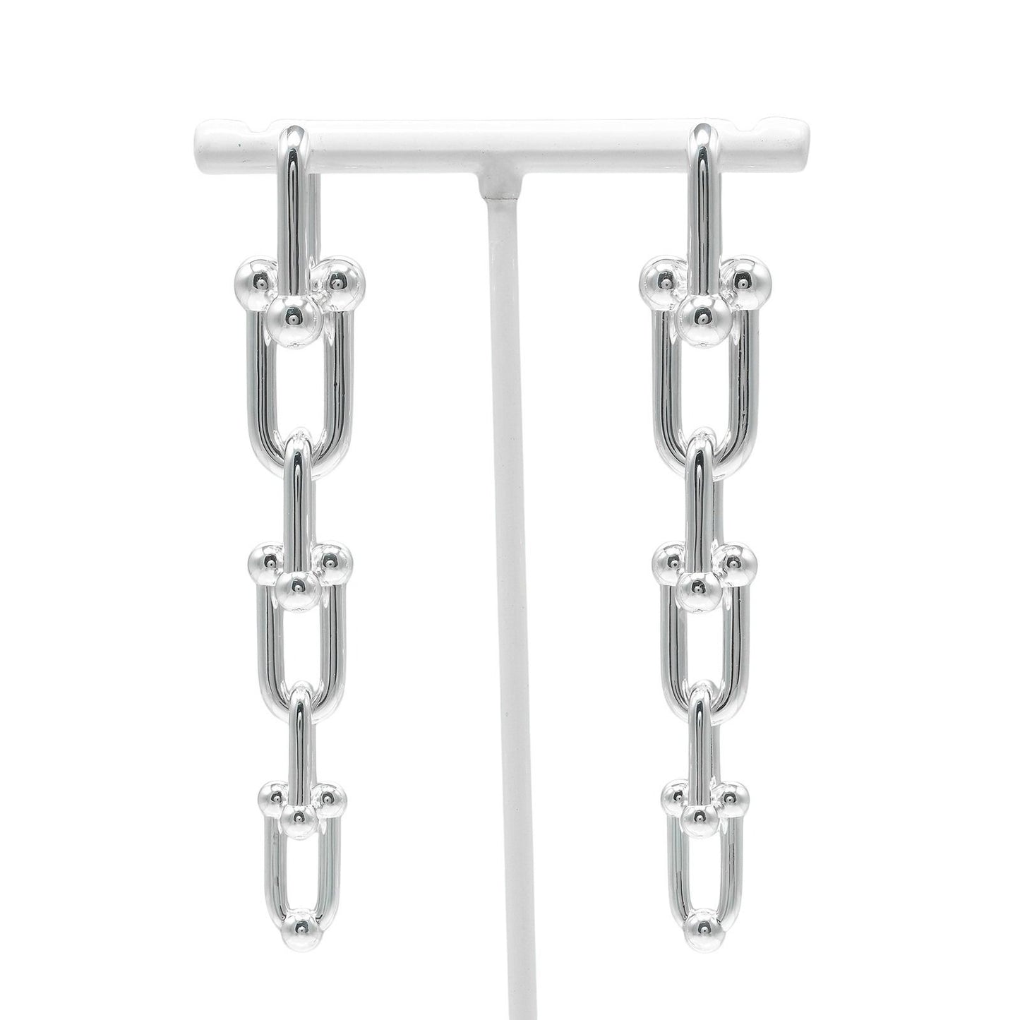 Tiffany & Co Graduated Link 925 Sterling Silver Earrings