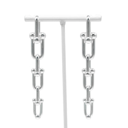 Tiffany & Co Graduated Link 925 Sterling Silver Earrings