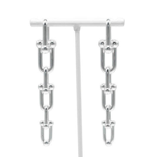 Tiffany & Co Graduated Link 925 Sterling Silver Earrings