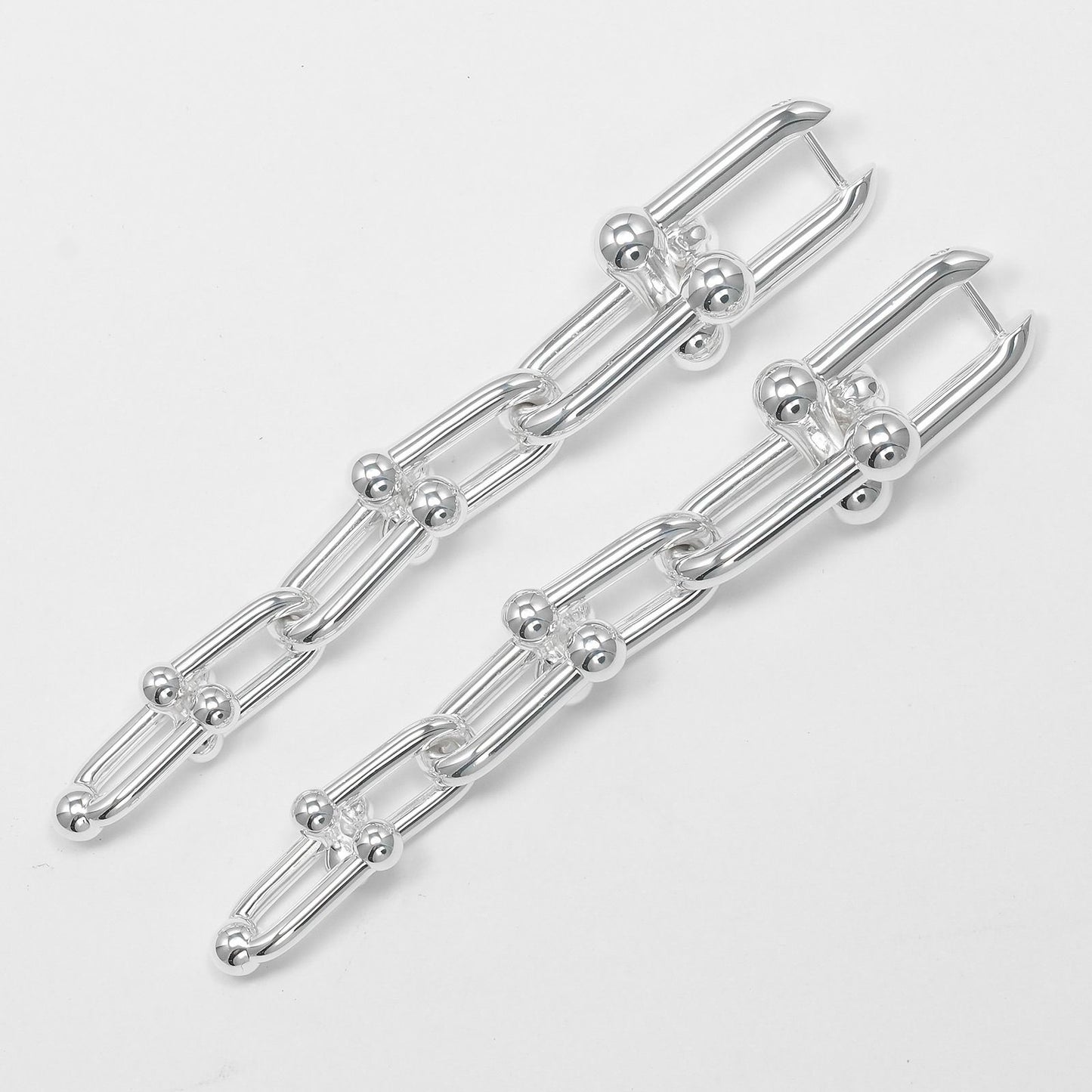 Tiffany & Co Graduated Link 925 Sterling Silver Earrings — view 7